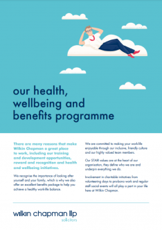 Health, wellbeing and benefits programme brochure cover