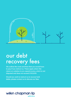 Debt recovery fee brochure cover